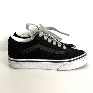 Vans Black Suede Glitter Sneakers